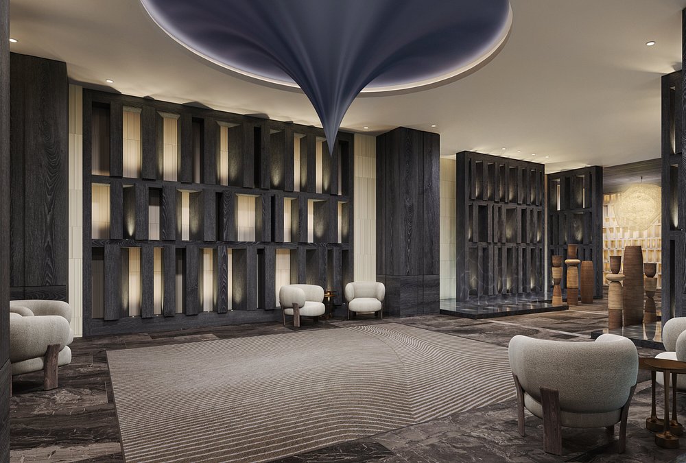 Nội thất khu vực công cộng của khách sạn JW Marriott Nhật Bản